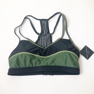 Vanilla Beach Sport Women's‎ Size S Black/Green Bikini Top  NWT